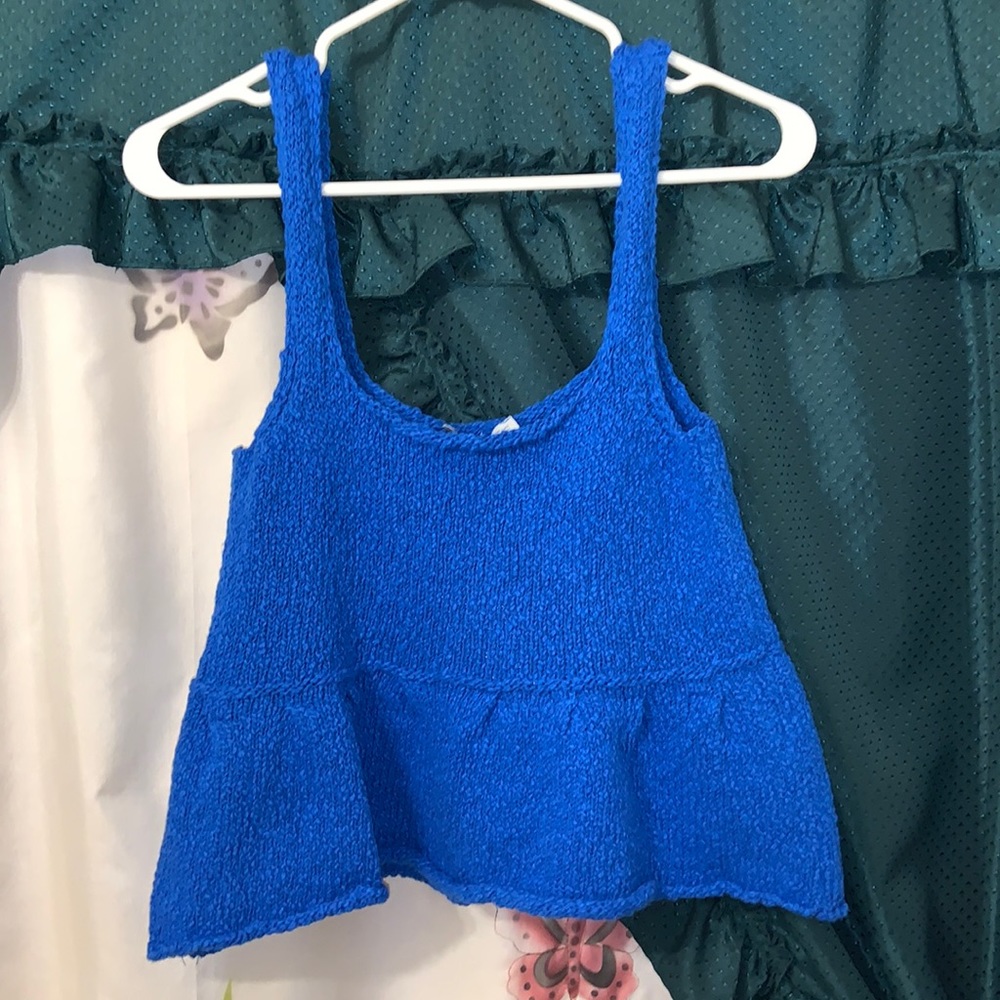 Zara Royal Blue Crop Top